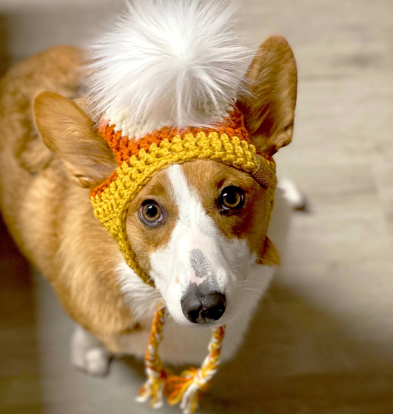 Candy Corn Pepper Beanie