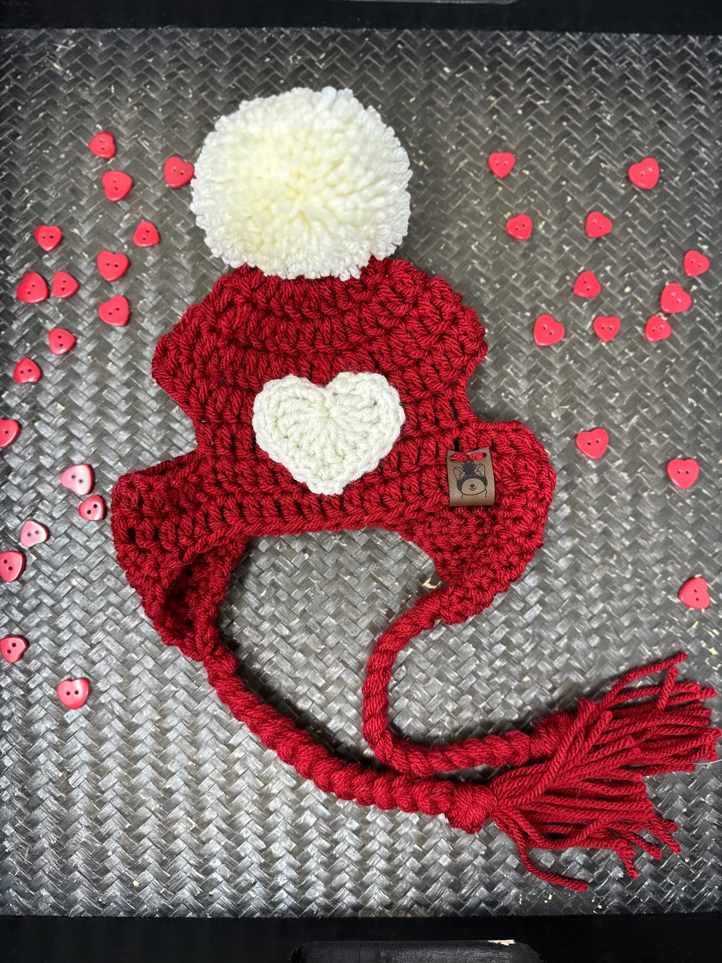 Gorro con forma de corazón