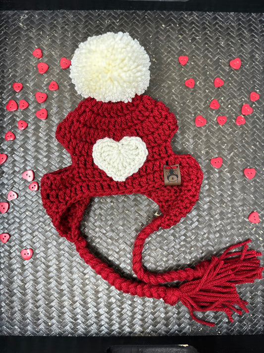 Bonnet en forme de coeur pour chiot