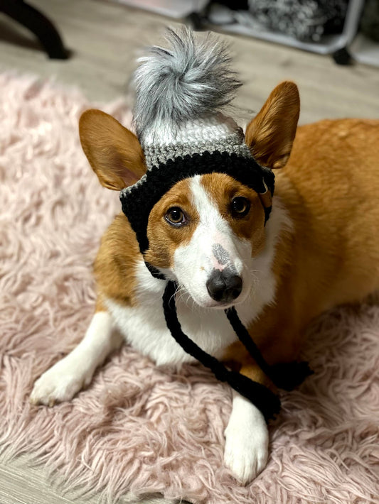 Gorro para mascota con diseño de galletas y crema