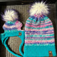 Matching Mommy & Pupper Peacock Vibrant Beanies