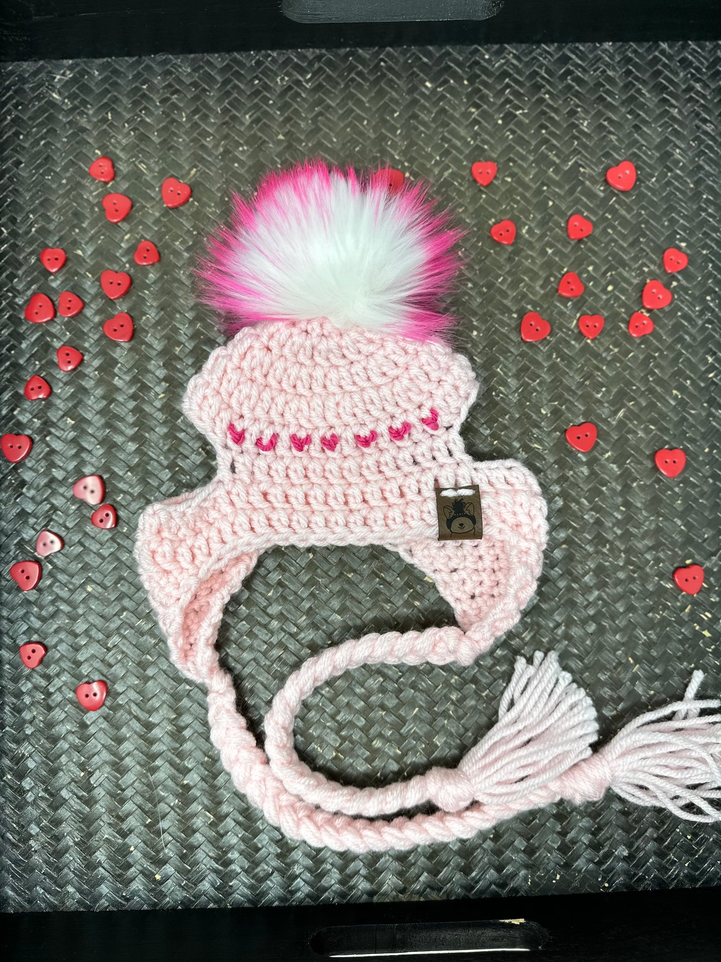 Bonnet de Saint-Valentin Cozy Paws pour chiot