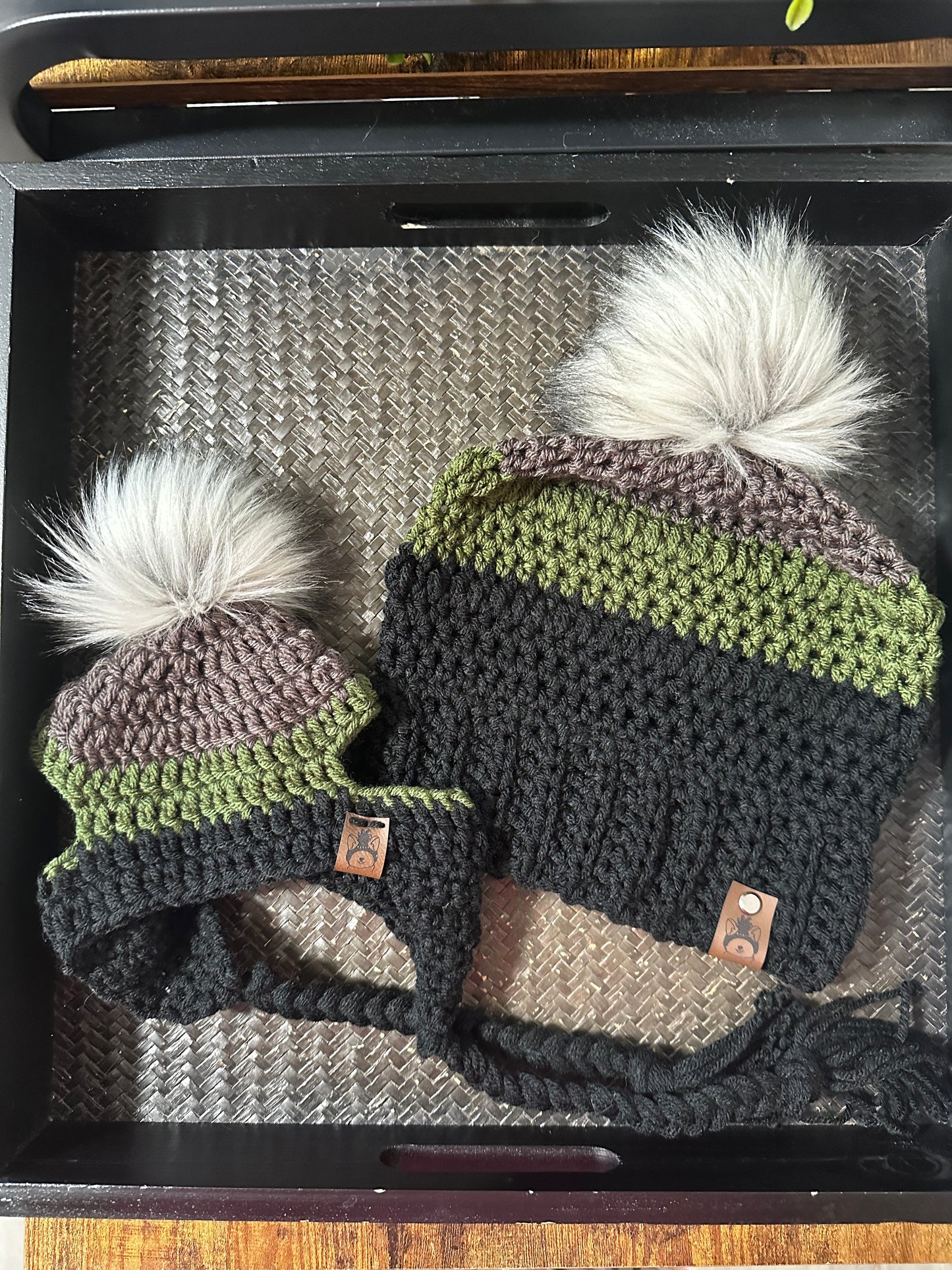 Slytherin Mommy & Pet Beanie Matching Set