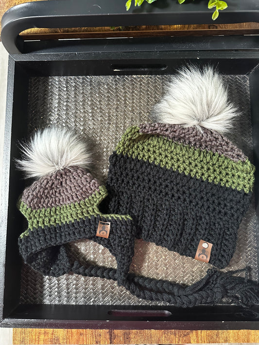 Slytherin Mommy & Pet Beanie Matching Set