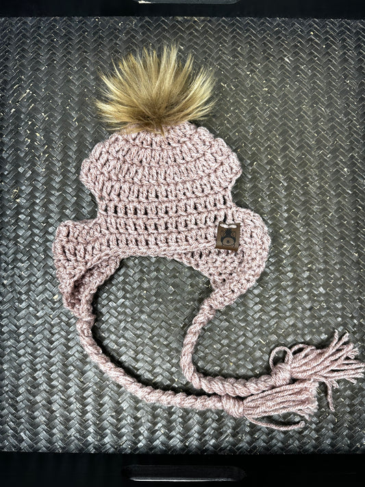 Ballerina Pink Matching Headband & Pet Beanie