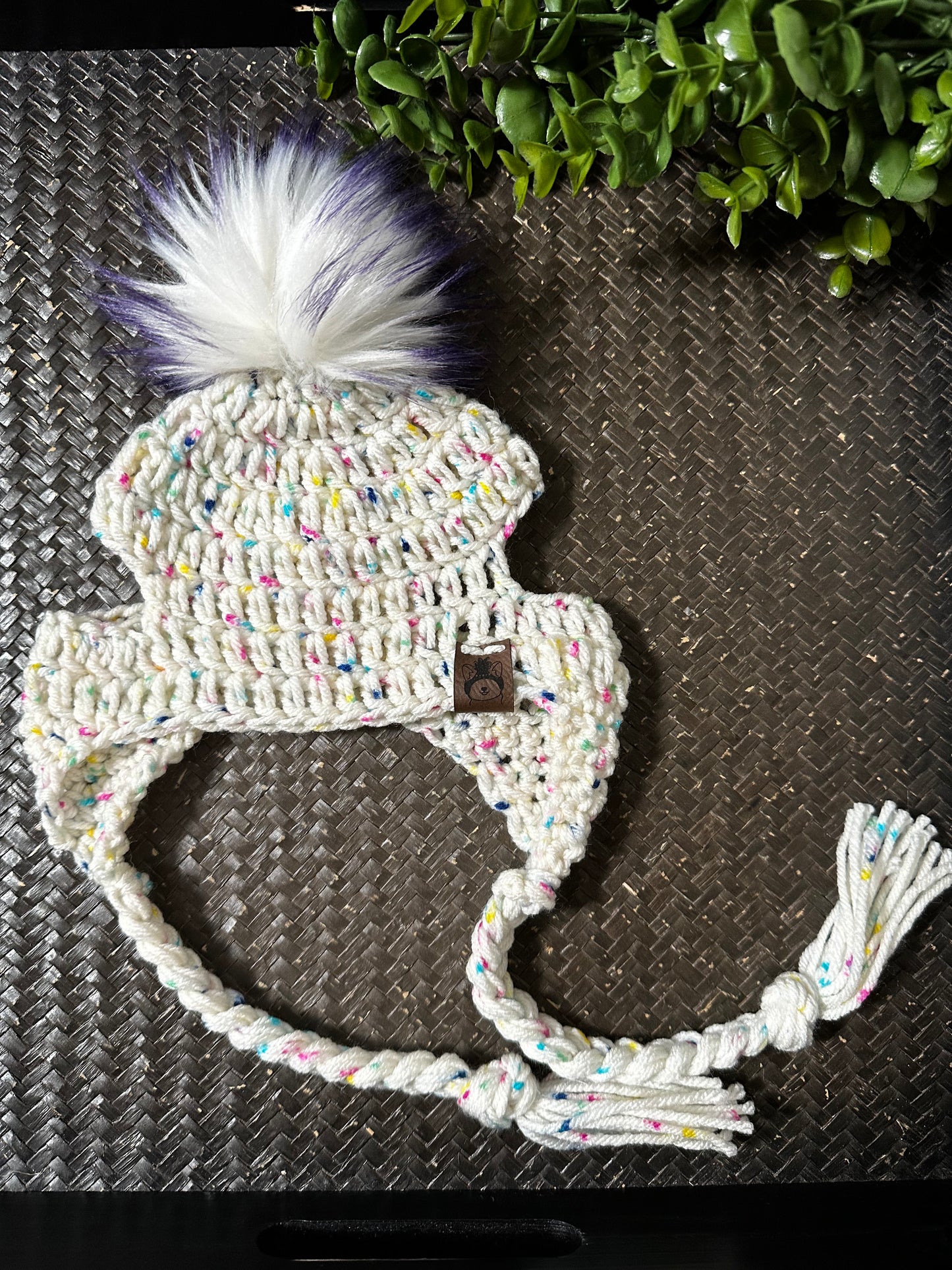 Funfetti Matching Headband & Pet Beanie Set