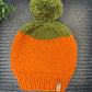 Bonnet en tricot citrouille