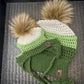 Ensemble assorti de bonnets pour maman et chiot Green Lovers