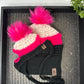 Ensemble bonnet assorti pour maman et chiot Pink Crush