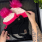 Conjunto de gorro a juego para mamá y cachorro de Pink Crush