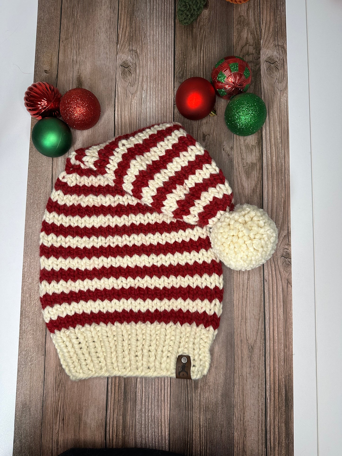 Christmas Santa Stripe Knit Beanie