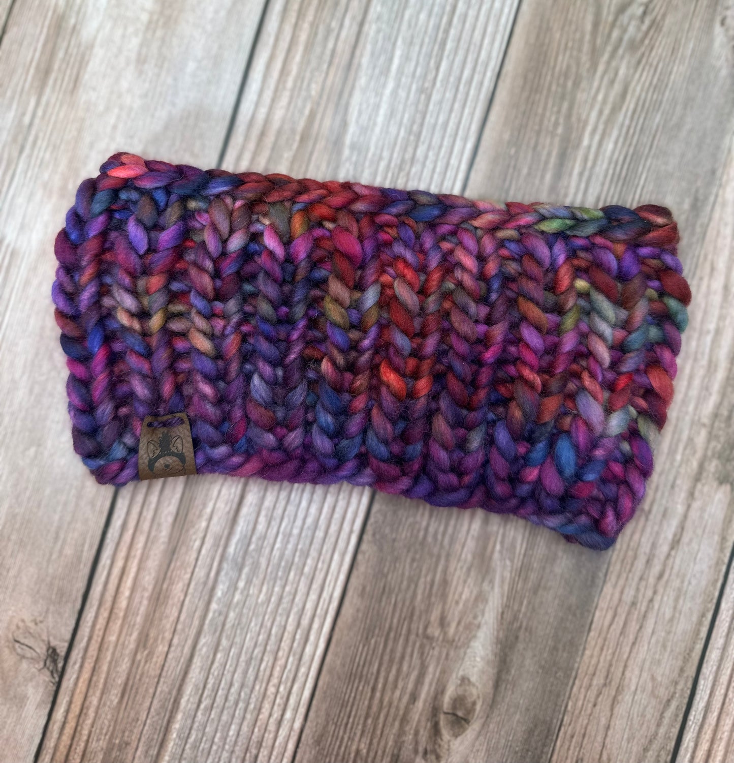 Vibrant Purple mix Wool Ear-warmer