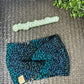 Aqua & Black Ear-Warmer Headband