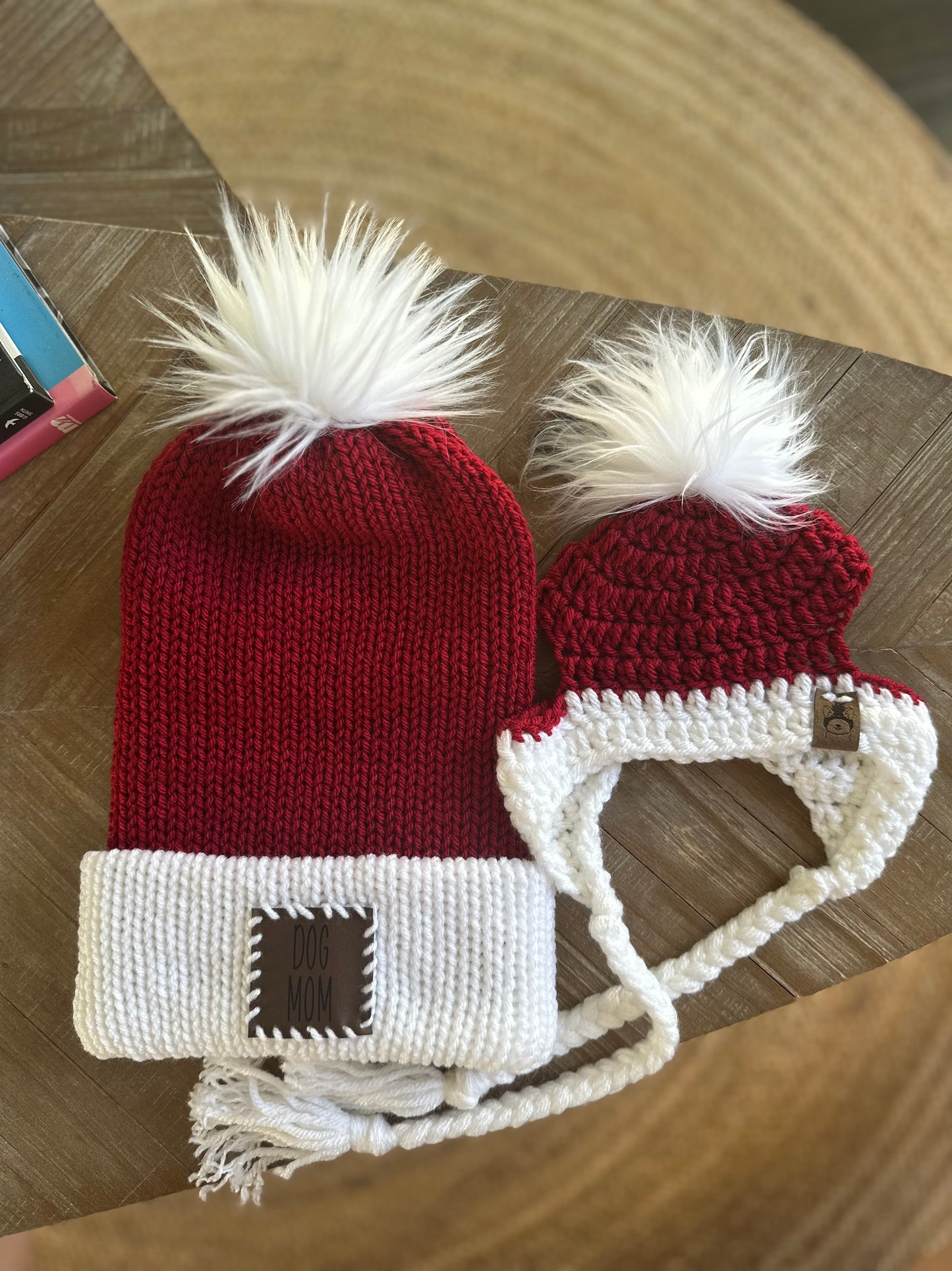 Christmas Mommy & Pupper Beanie matching Set