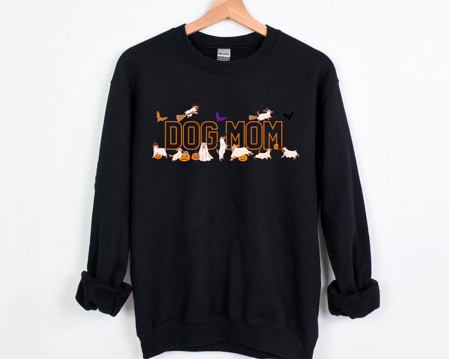 Halloween Dog Mom Crewneck Sweater