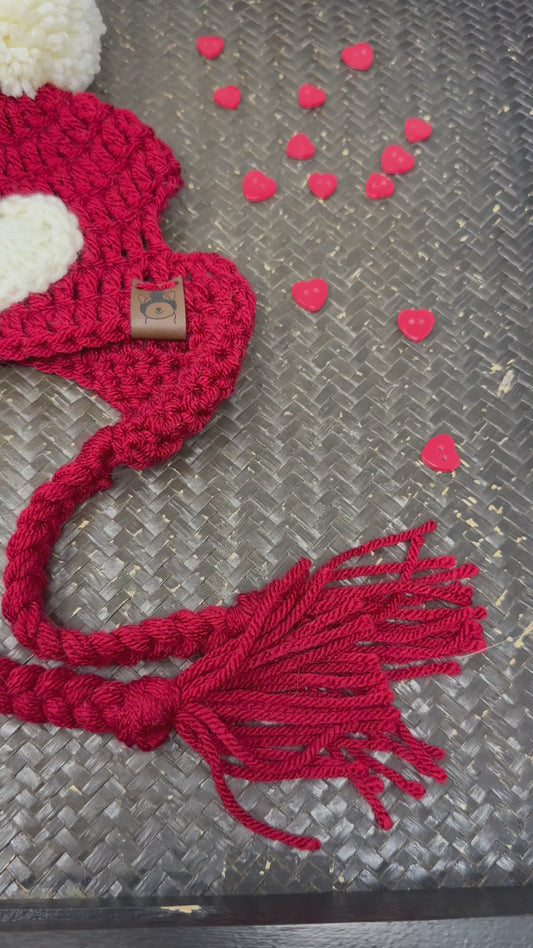 Gorro con forma de corazón